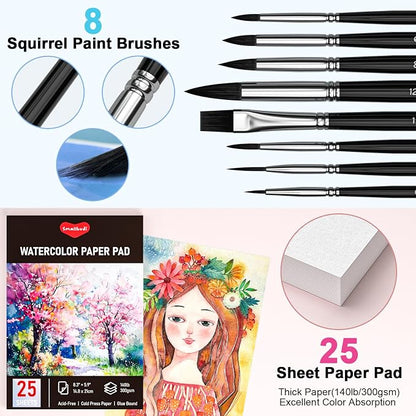 Watercolor Paint Set 50 Colors Including Metallic, Watercolor Kit - Image 4