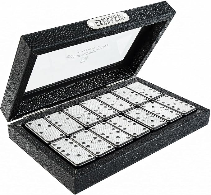 Bucher&Rossini Metal Surface Dominoes Set Double 6 - Image 2