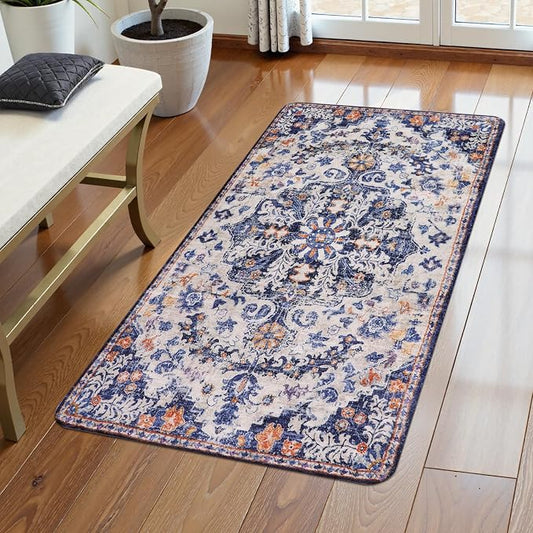Lahome Bohemian Floral Medallion Runner Rug by Lahome