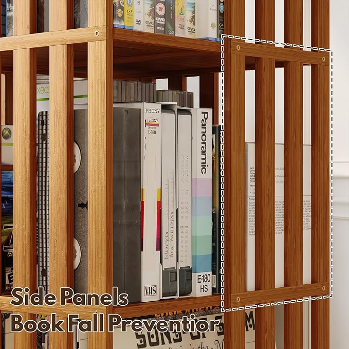 XIMN 360° Rotating Bamboo CD/DVD Shelf - Image 9