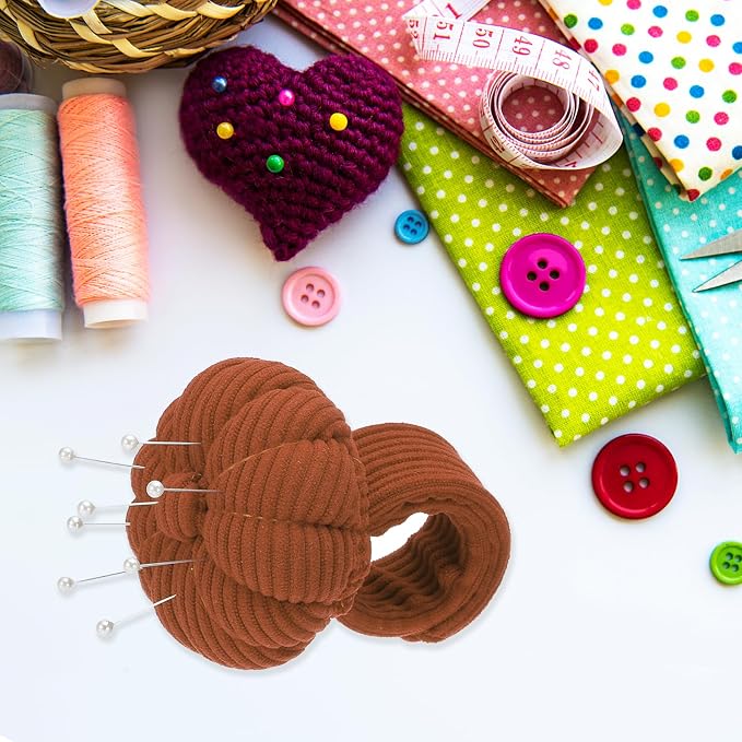 PATIKIL Wrist Pumpkin Pin Cushion, Snap Pin Cushion - Image 5