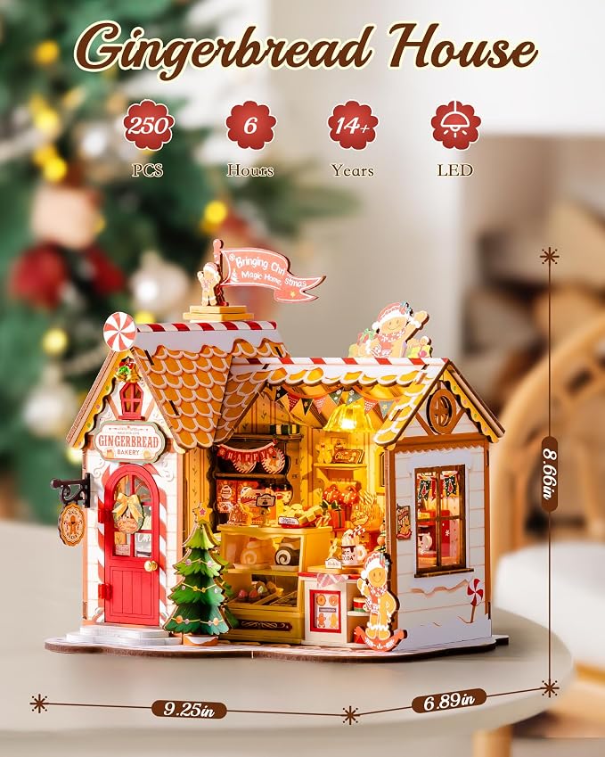 ROBOTIME DIY Miniature House Kit, Tiny House Book Nook - Image 2