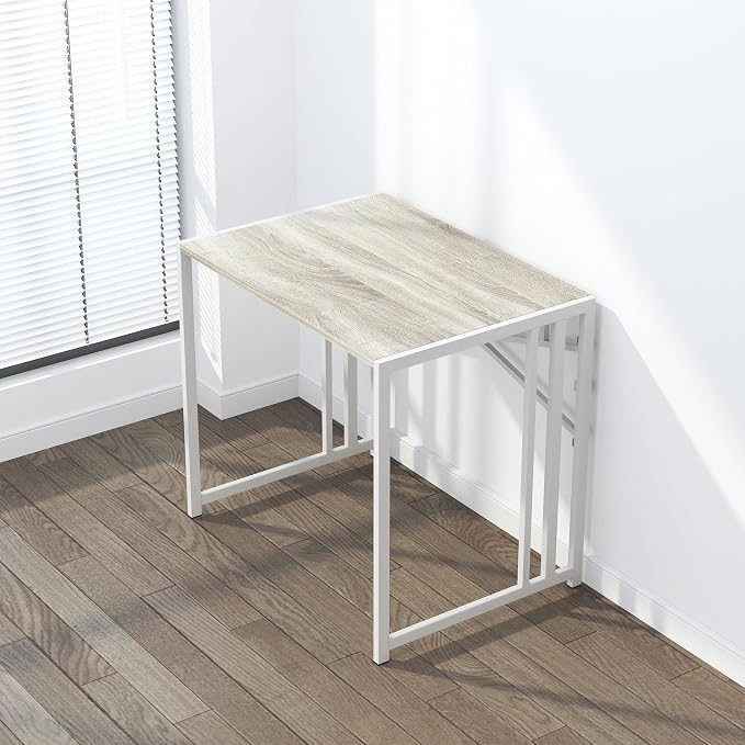 Small Folding Desk 32 inch, No Assembly Required Small Office Desk, Writing - Image 7