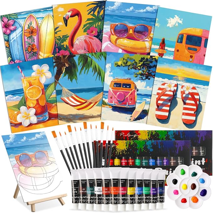 Cholemy 36 Pcs Paint and Sip Kit by Cholemy