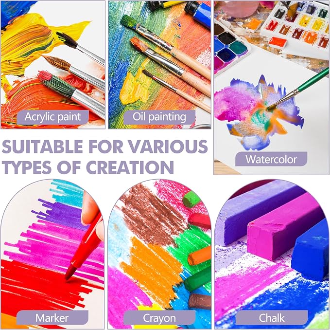 FUMILE Canvas Boards for Painting 8x8, 6 Pack Canvases for Painting Primed Acid - Image 4