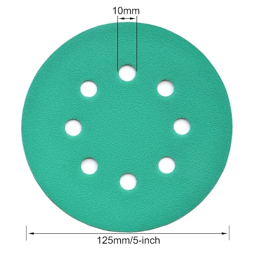 5-Inch 8-Hole Wet Dry Sanding Discs 220 Grit, Polyester Film Backed Heavy-Duty - Image 6