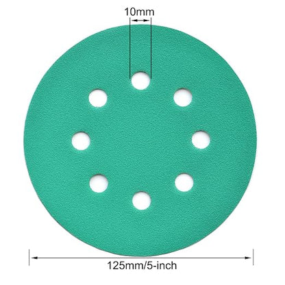 5-Inch 8-Hole Wet Dry Sanding Discs 220 Grit, Polyester Film Backed Heavy-Duty - Image 6