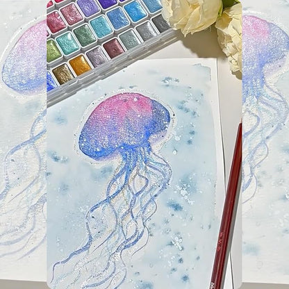 Metallic Glitter Watercolors, Glitter Watercolor Paint, Metallic Watercolor - Image 7