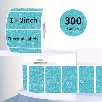 2"x1" Holographic Thermal Labels Stickers, Glitter Direct Thermal Printer Labels - Image 2