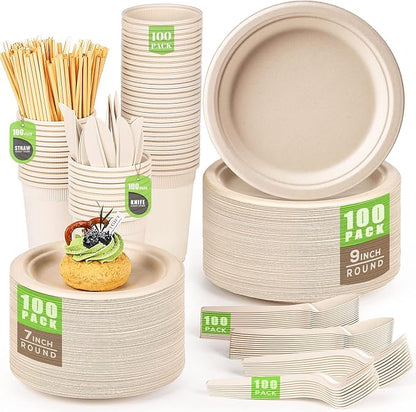 Gezond Compostable Paper Plates by Gezond%C2%AE