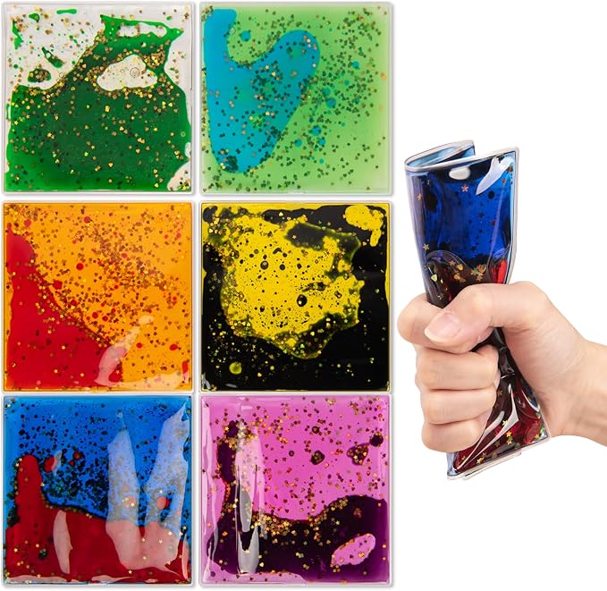 Art3d 6”x6” Square Sensory Fidget Liquid Motion Tiles - Image 9