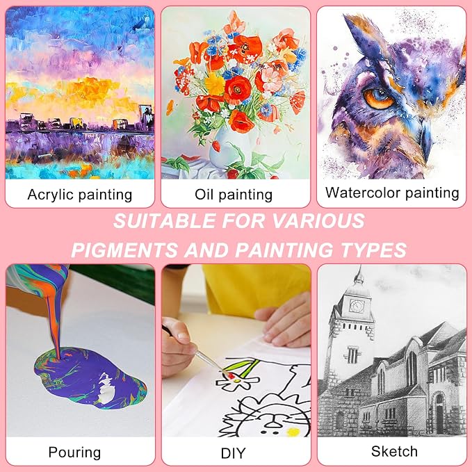 7 Pack Stretched Canvases for Painting, Round Canvas - Image 6