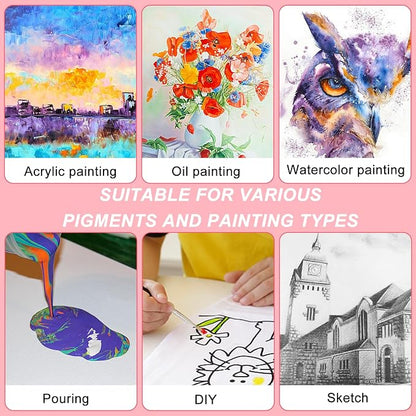 7 Pack Stretched Canvases for Painting, Round Canvas - Image 6