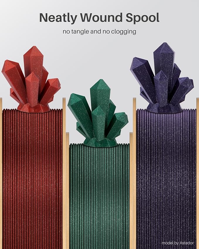 ELEGOO PLA Filament 1.75mm 2KG Sparkle Red & Green, Glitter Twinkling 3D - Image 3