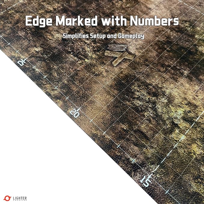 44'' x 60'' Battle Mat Gridded War-Gaming Mat - Image 3