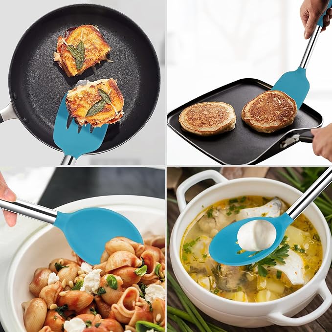 Silicone Spatula Spoon Set, BPA Free Kitchen Turners - Image 5