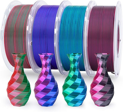 ELEGOO Silk PLA Filament Bundle 1.75mm, Dual Colors 3D Printer Filaments by ELEGOO