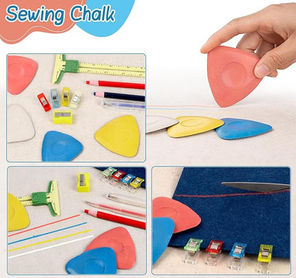 StiVerse 49 pcs Tailors Chalk Kit, Fabric Chalk Markers - Image 4