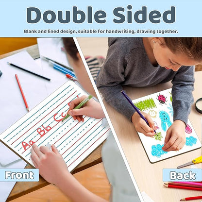White Board Dry Erase Boards Classroom Pack Mini White Boards 9" x12” Double - Image 3