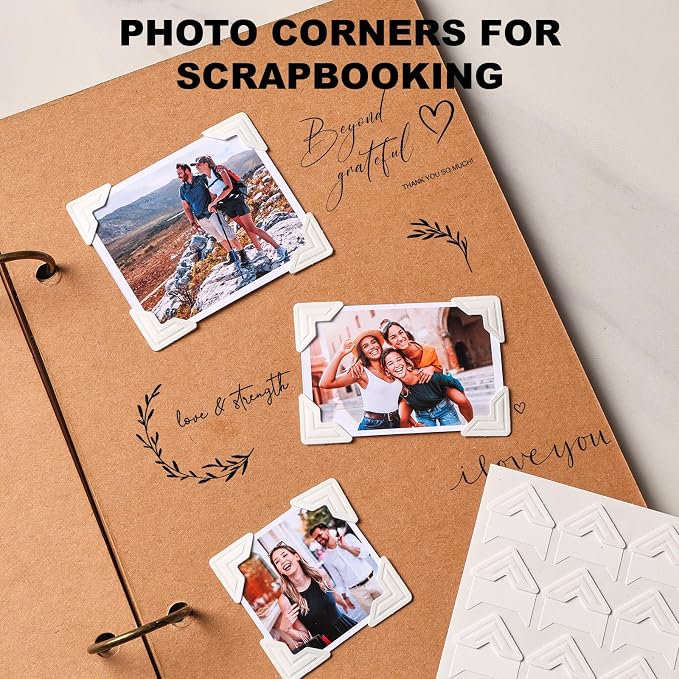 White Photo Corners Self-Adhesive, Photo Picture Mounting Corners - Image 5