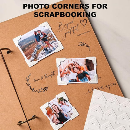 White Photo Corners Self-Adhesive, Photo Picture Mounting Corners - Image 5