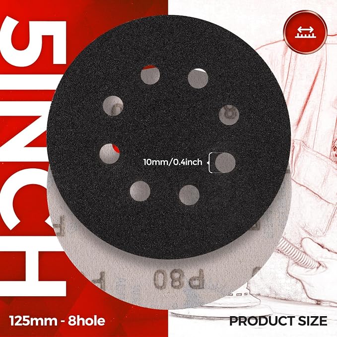 50PCS 5 inch Silicon Carbide Sanding Discs 8000 Grit, Wet Dry Orbital 5 Sander - Image 2