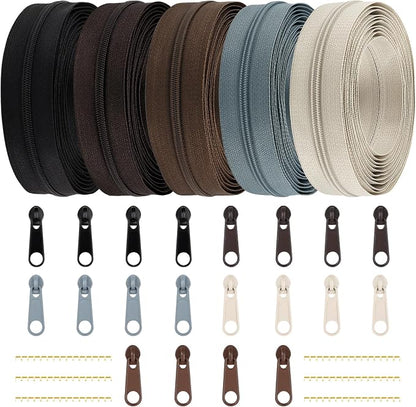 DOITEM 3 mm Nylon Endless Zipper Set by DOITEM