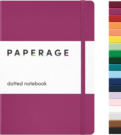 PAPERAGE Dotted Journal Notebook, 160 Pages, Medium 5.6 in x 8 in by PAPERAGE