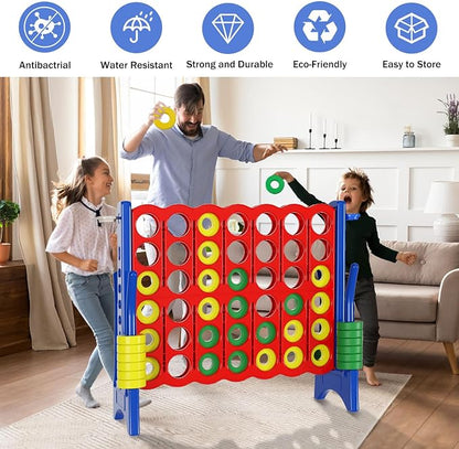Oversized 4 in a Row Connect Game+Waterproof Carry Bag, Included-4 ft X 3.5 ft - Image 3