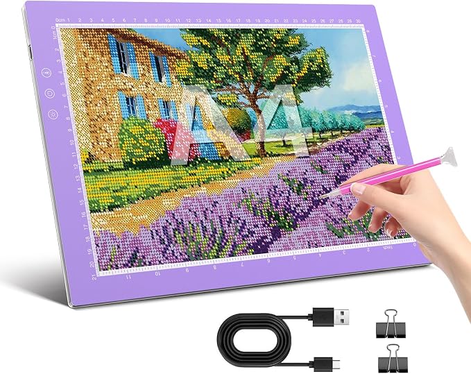 ZEXALIGHT A4 Light Box for Tracing, Light Pad for Diamond Painting by Zexalight