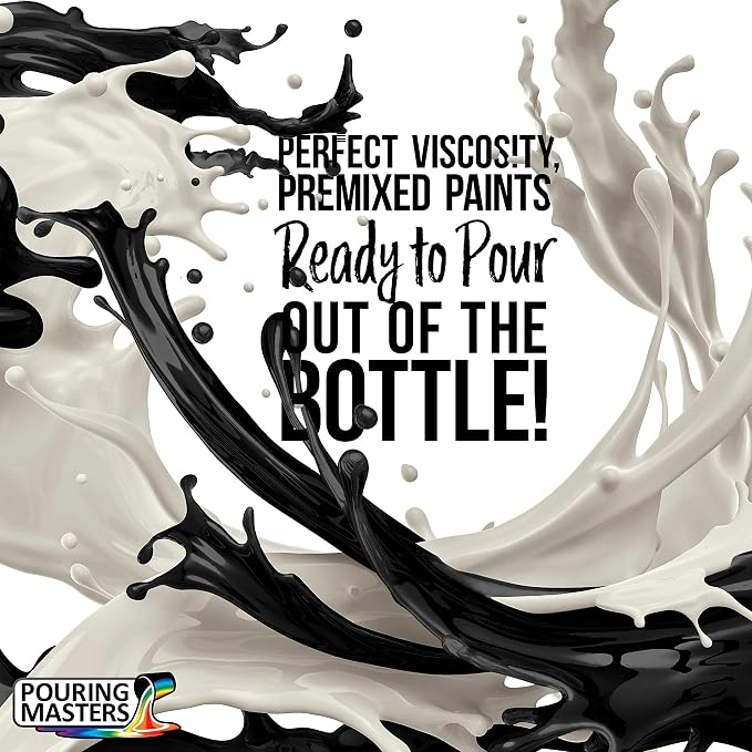 POURING MASTERS Jet Black Acrylic Ready to Pour Pouring Paint - Image 3