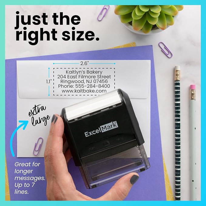 ExcelMark Custom Stamp – Clear & Crisp Impressions – Personalized Self-Inking - Image 7