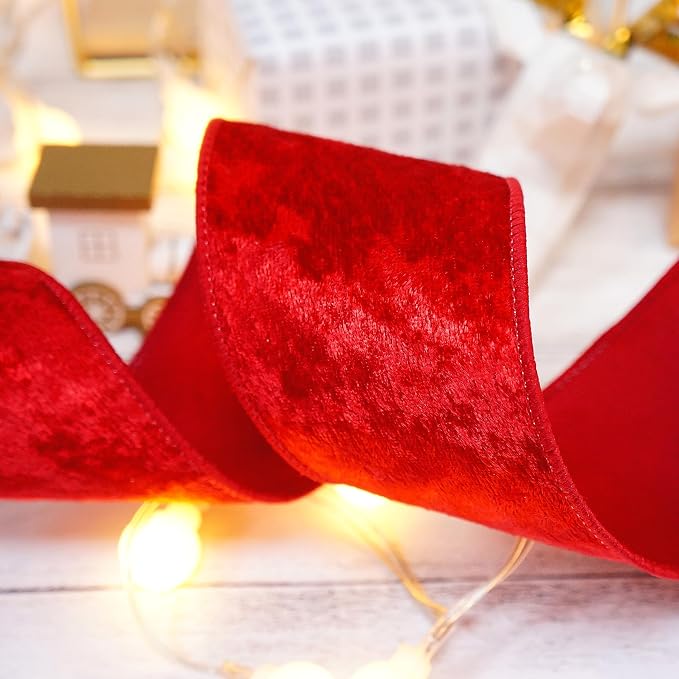 Red Velvet Ribbon 2.5 Inch x 10 Yards - Image 6
