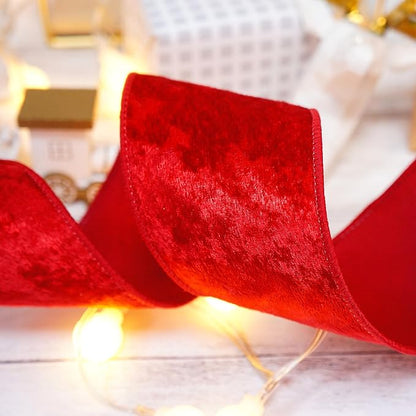 Red Velvet Ribbon 2.5 Inch x 10 Yards - Image 6