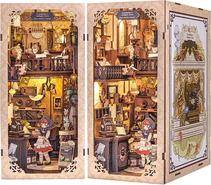Fsolis Book Nook Kit, DIY Miniature Dollhouse Kit by FsolisDIYDollhouse