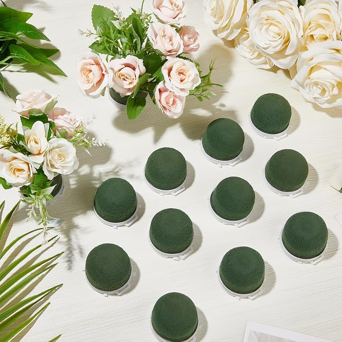 Tessco 24 Pcs Mini Floral Foam Holder Round Floral Foam - Image 6
