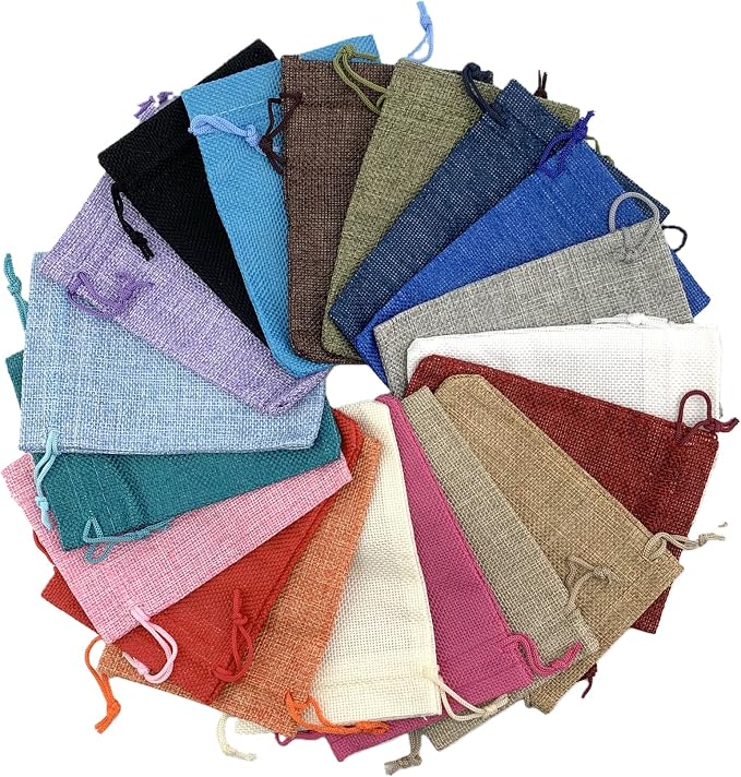Palmhomee Pack of 20 Burlap Gift Bags by Palmhomee