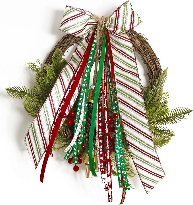MEEDEE 3/8 inch 100 Yards Assorted Christmas Ribbon - Image 7