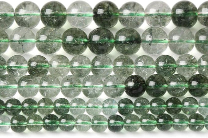 36PCS 10MM Green Crackle Phantom Ghost Crystal Beads by NaturalStoneBeads