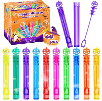 80 Piece Halloween Party Favor Bubbles, Halloween Bubble Wands Bulk by ZIRSENG