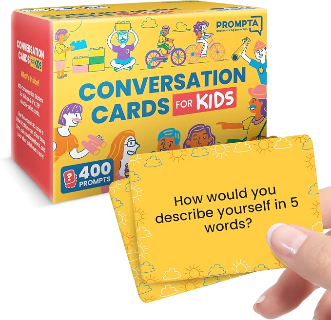 400 Conversation Cards for Kids – Engage Kids, and Grow Closer During Family by Prompta