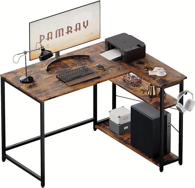 Pamray 43 Inch L Shaped Computer Desk by PAMRAY