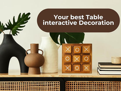 BSIRI Wooden XO Blocks Tic Tac Toe Board Games - Image 4