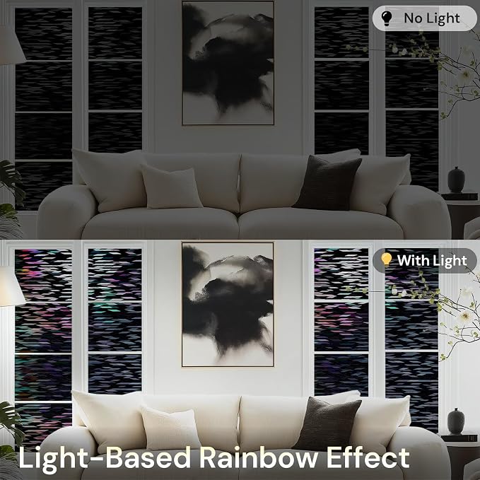 rabbitgoo Window Privacy Film, Total Blackout Window Film, Stained Glass Heat - Image 7