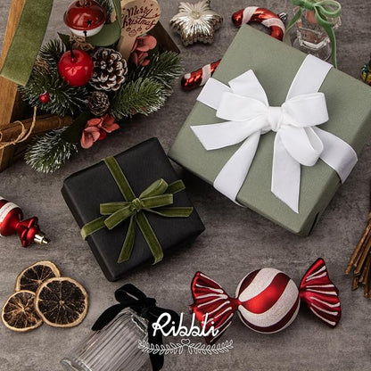 Ribbli Polyester White Velvet Ribbon, 1 Inches Continuous10-Yard Spool - Image 5