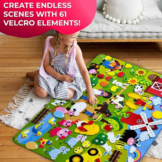 QUOKKA Farm Felt Board for Toddlers - Image 3
