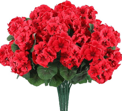 Hananona 24 Pcs Artificial Geranium Flowers - Image 8