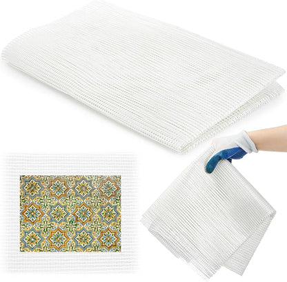 ZENFUN 35" X 76" Mosaic Mesh for Back Mounted Tile, 4.2 oz Fiberglass Mesh by ZENFUN
