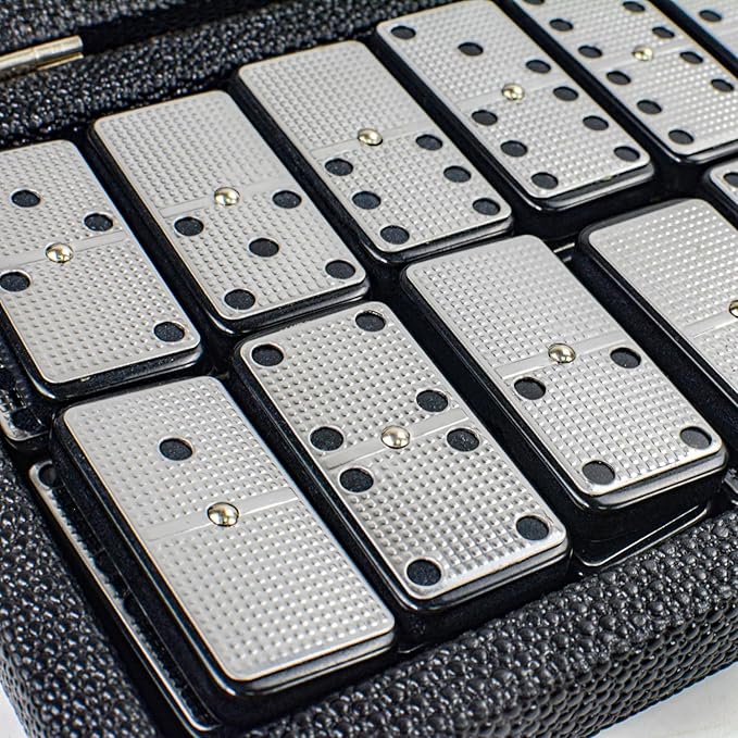 Bucher&Rossini Metal Surface Dominoes Set Double 6 - Image 5