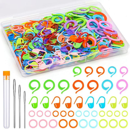 Yizzvb 263 Pcs Stitch Ring Markers, Knitting Stitch Rings by yizzvb